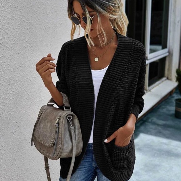 Pocket Open Front Cardigan - Picture 3 of 5